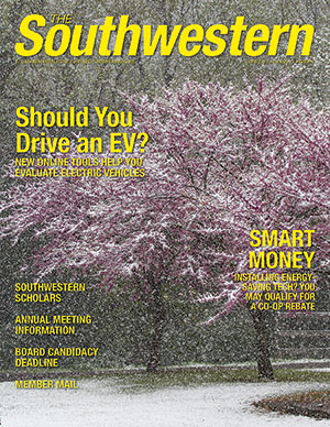 June issue cover of snowfall in spring