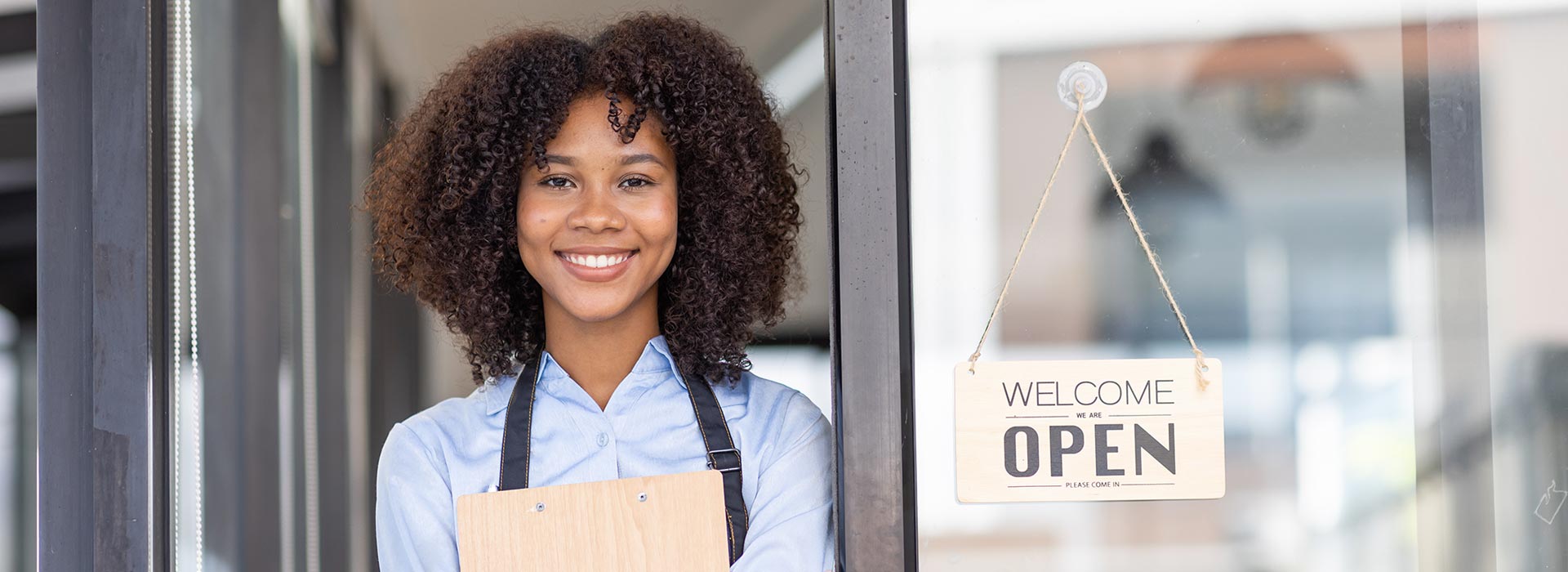 Woman Opening Business